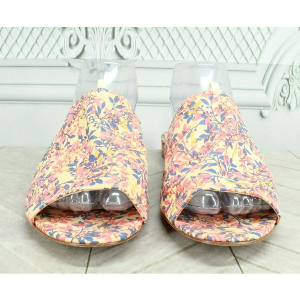 Sam Edelman Multicolor Canvas Slip On Flat Mules Sandals Size 10 M - Picture 4 of 9